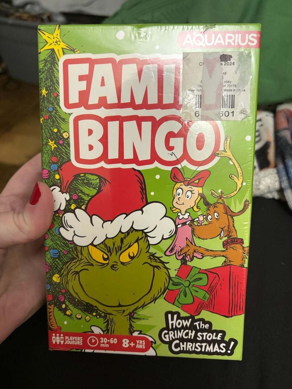 The Grinch Family Bingo How The Grinch Stole Christmas Board Game